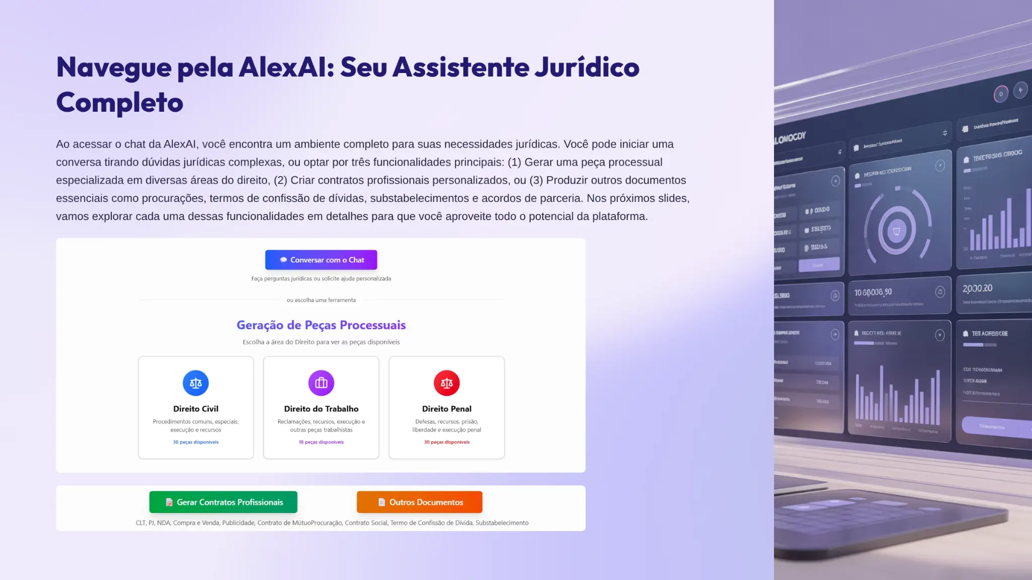Navegue pela AlexAI: Seu Assistente Jurídico Completo