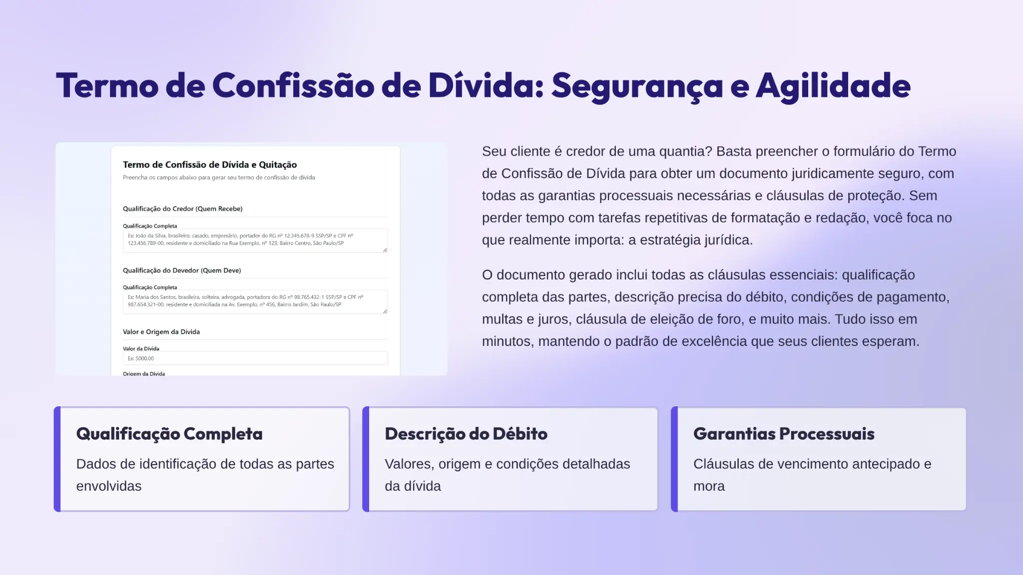 Termo de Confissão de Dívida: Segurança e Agilidade