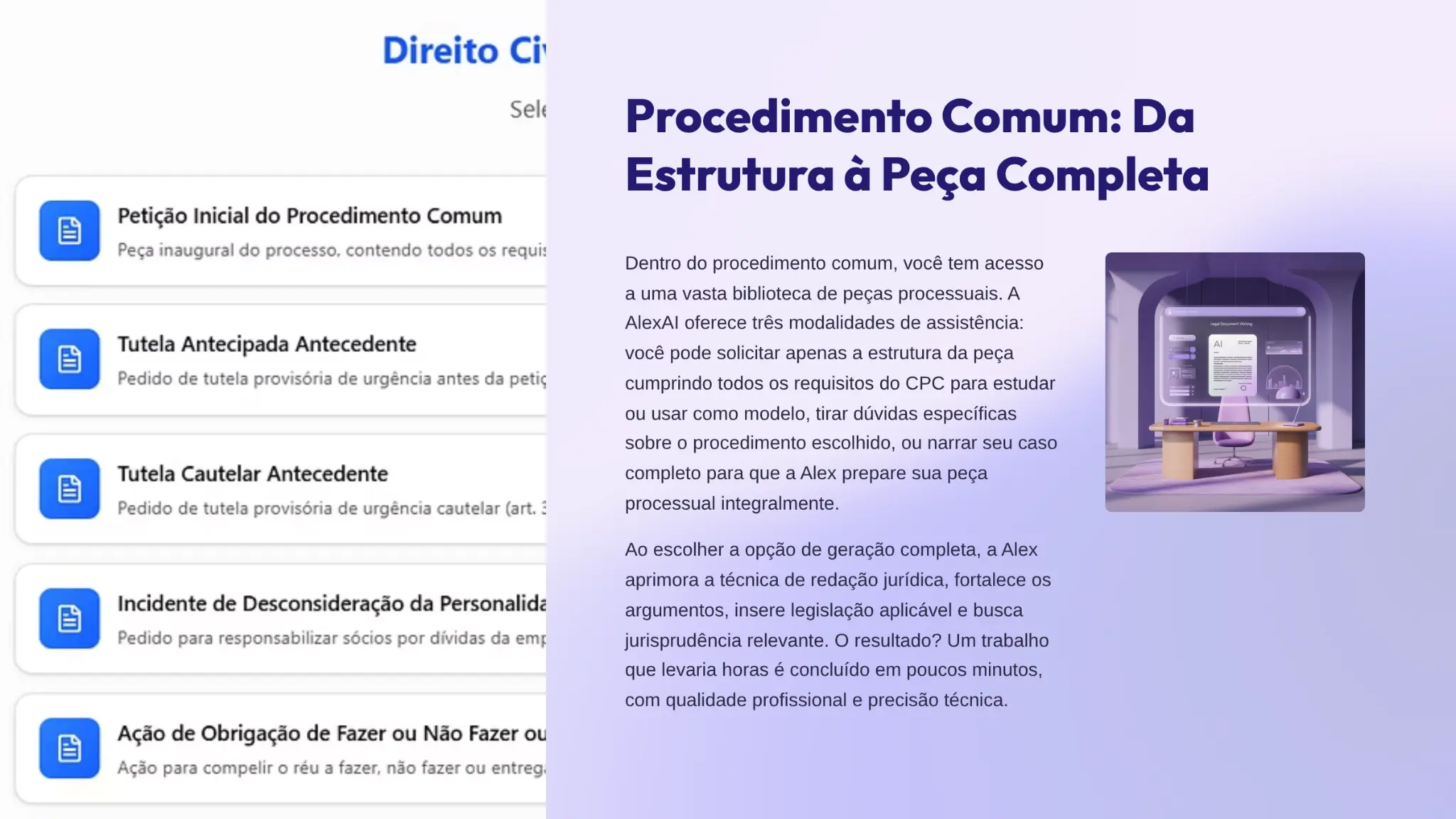 Procedimento Comum: Da Estrutura à Peça Completa