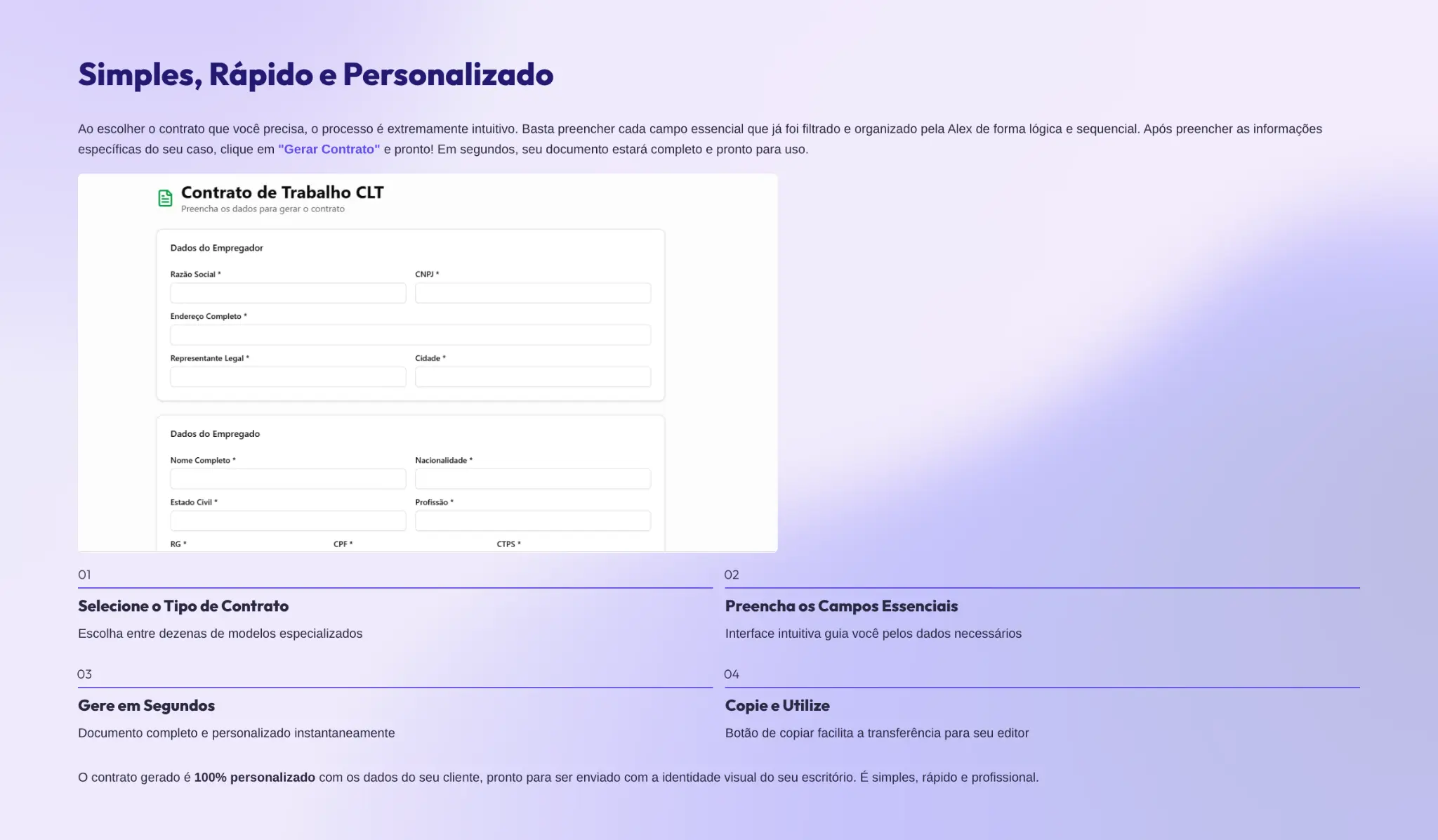 Simples, Rápido e Personalizado